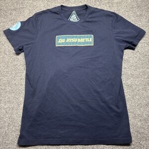 Jiu Jitsu Battle T-Shirt Navy Blue Graphic Logo‎ Martial Arts BJJ Tee Medium